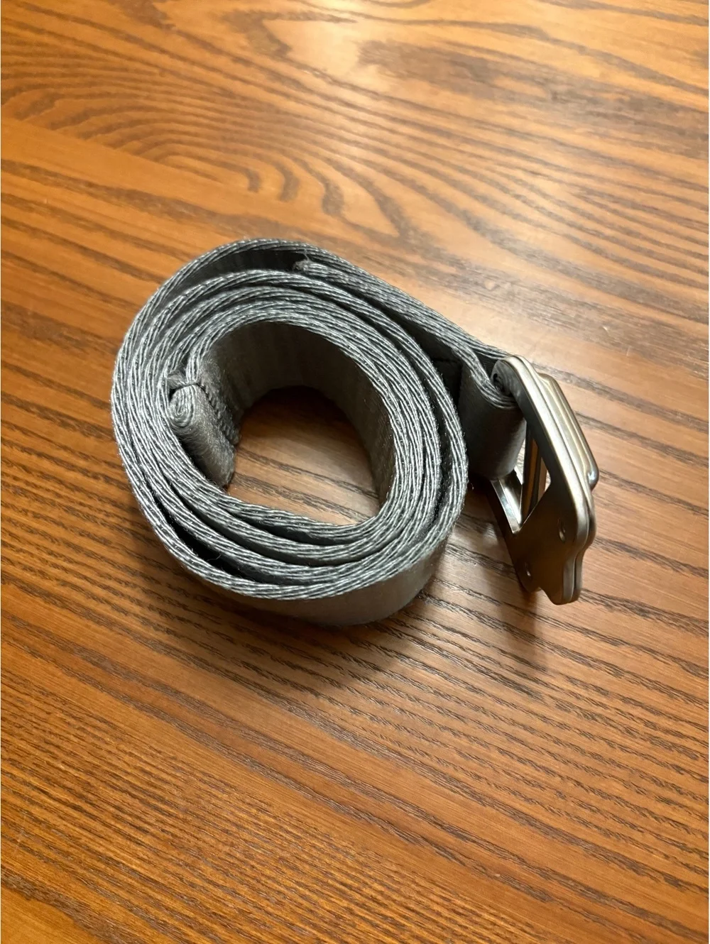 RLX Ralph Lauren Grey Webbing Belt with Metal Logo Buckle - Tactical Style